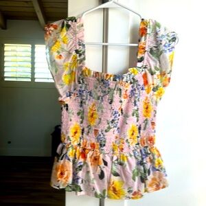 Pink floral top, never worn.